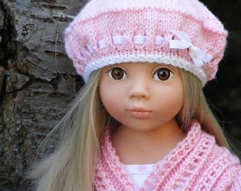 Eyelet Beret Knitting Pattern for 18" Dolls: American Girl, Gotz (PDF Pattern)