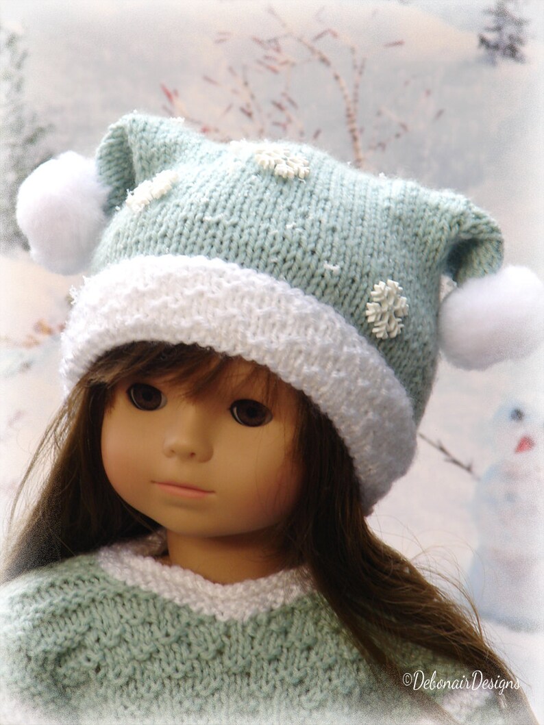 Jolly PDF Doll Clothes a Jester Style Hat Knitting Pattern Etsy