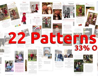 22 Hand Knitted Doll Clothes Patterns: Gotz, AG, Kidz n Cats (PDF Pattern)