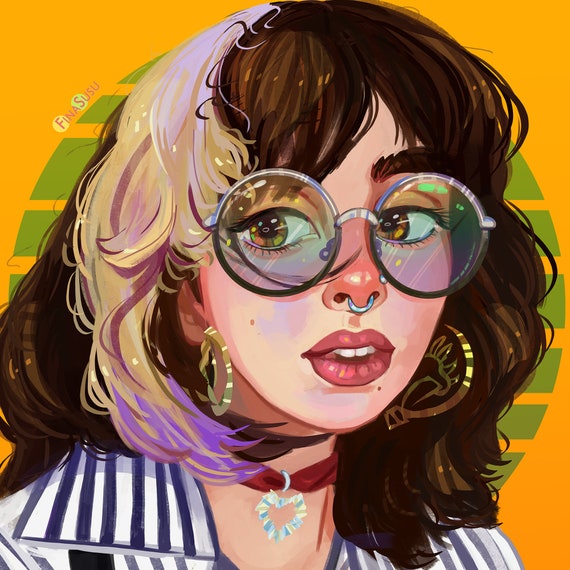 Custom Digital Portrait 1 Person | Etsy