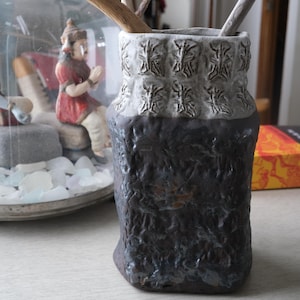 Glazed ceramic flower vase or water pot