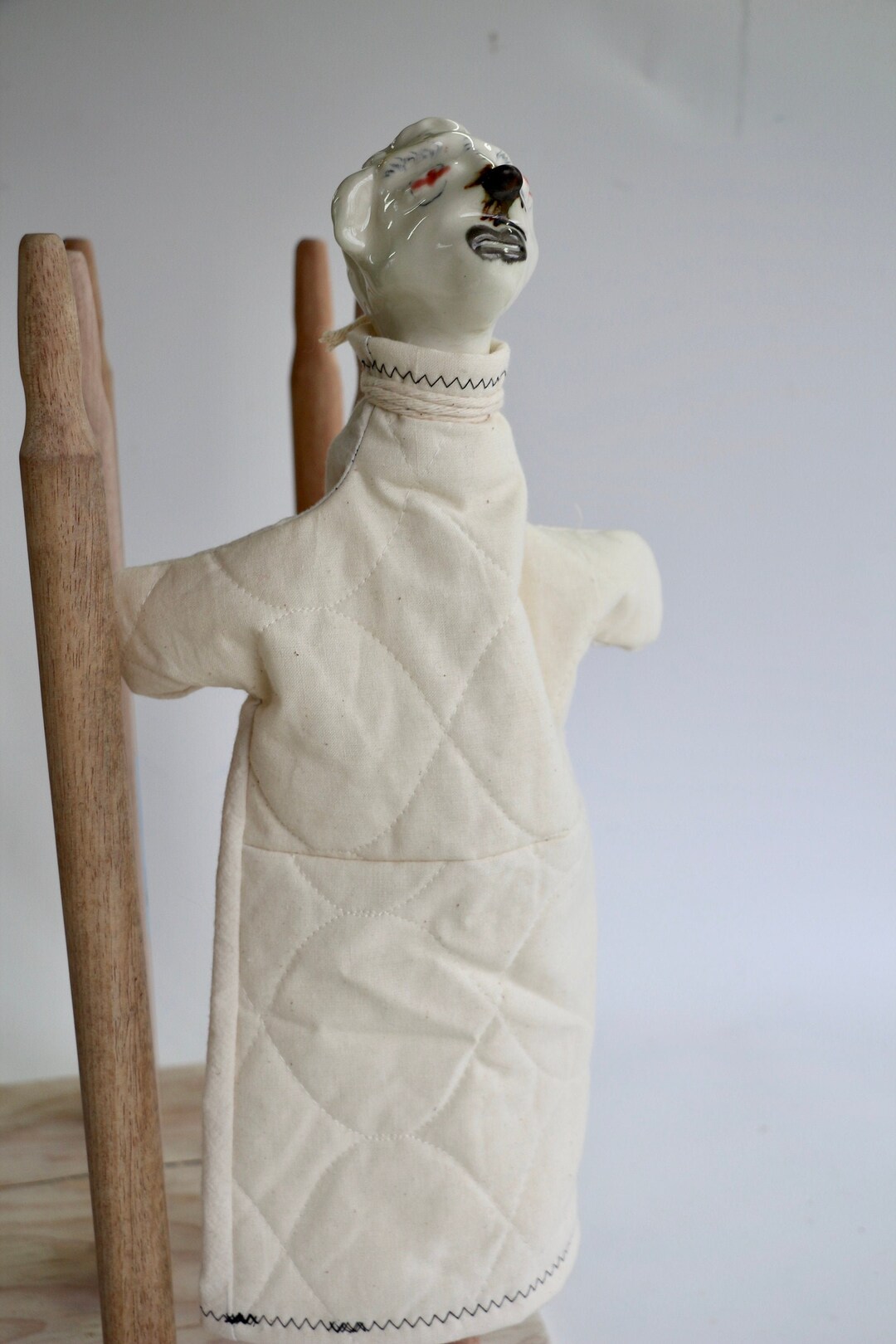 Hand Puppet Hand Puppet Porcelain Head Fairy Etsy UK