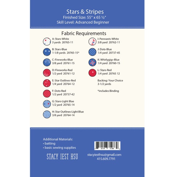 Stars and Stripes - PDF pattern