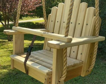 wooden swing for kids