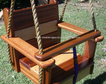 childrens wooden swing