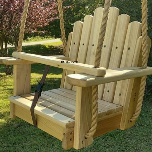 Wood Tree Swings- Sun Burst Poplar Toddler Seat