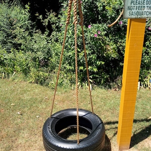 Horizontal Tire Tree Swing- Made in the USA