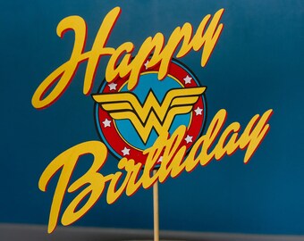 Wonder Lady Cake Topper