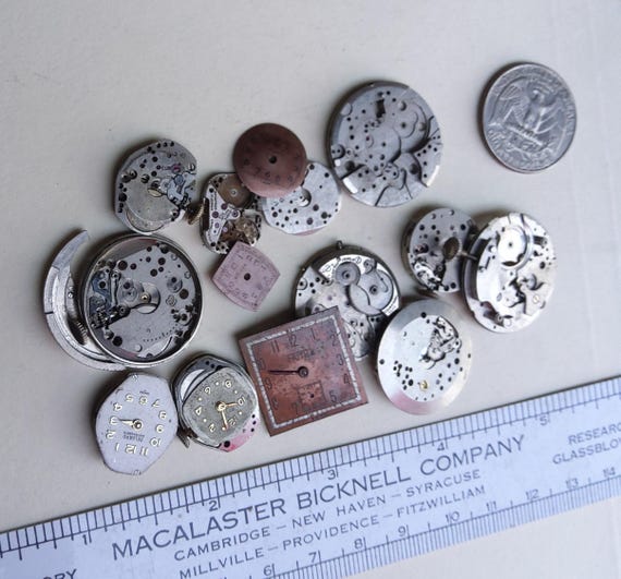 Watch Parts Movements and Faces Lot 11