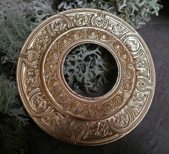 Raw Brass Stamping Gypsy Medalion Extra Large