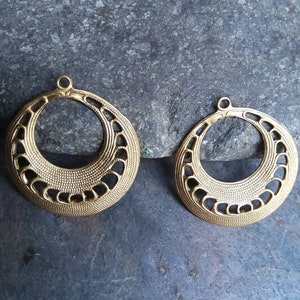 Raw Brass Stamping Drops Pair Right and Left Made in the USA