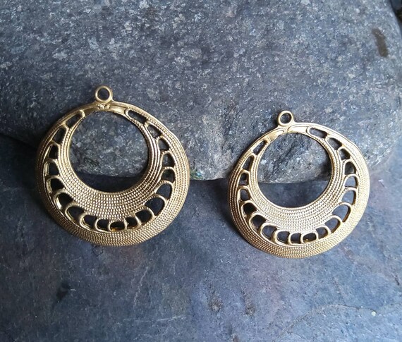 Raw Brass Stamping Drops Pair Right and Left Made in the USA