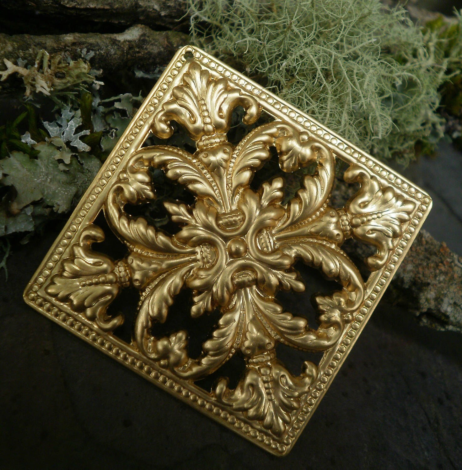 Raw Brass Stamping 2 inch Square Part 2