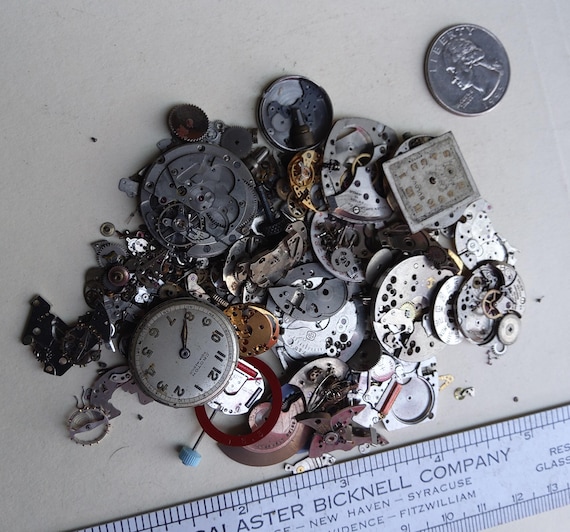 Watch Parts Movements and Faces Lot 21