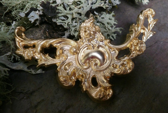 Raw Brass Stamping Roccoco Made in the USA