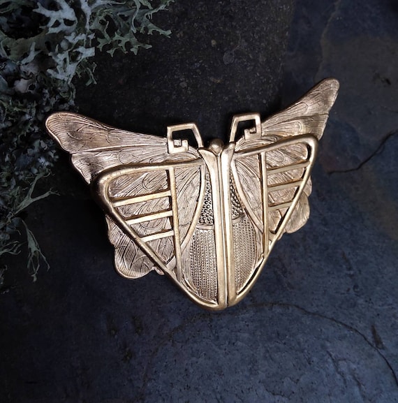 The Twisted Eye Raw Brass Stamping Big Butterfly Made in the USA