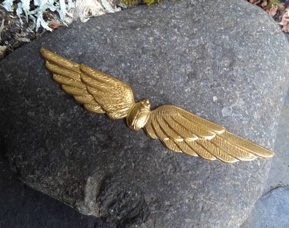 Raw Brass Stamping Winged Scarab Beetle Made in the USA