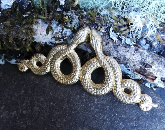 Raw Brass Stamping Double Snake Made in the USA