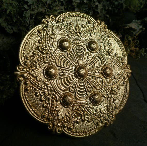 Raw Brass Stamping Focal Medalion Extra Large Made in the USA