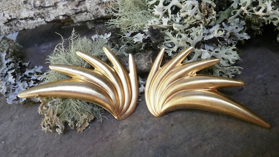 Raw Brass Stamping Large Devils Wing Pair