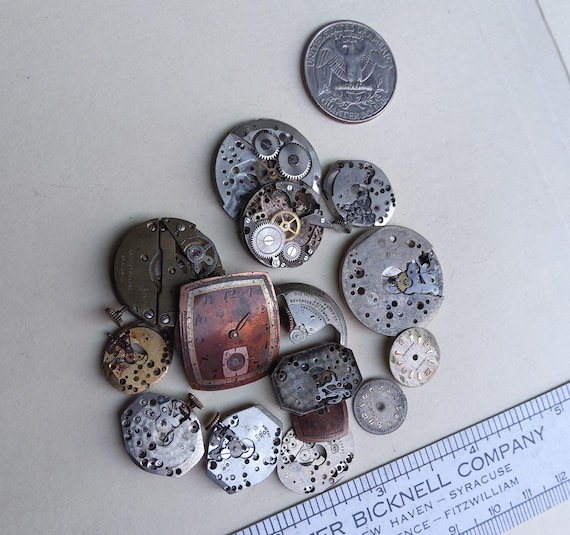 Watch Parts Movements and Faces Lot 10