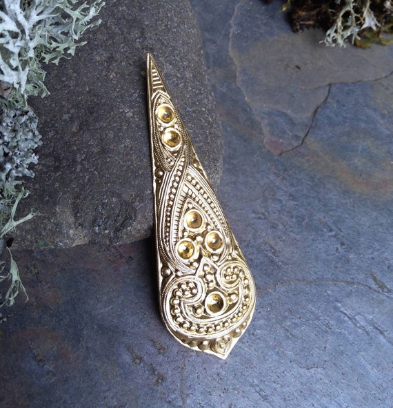The Twisted Eye Raw Brass Stamping Large Drop Made in the USA