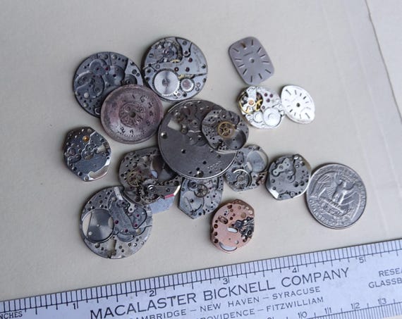 Watch Parts Movements and Faces Lot 4