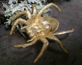 Raw Brass Stamping Golden Spider