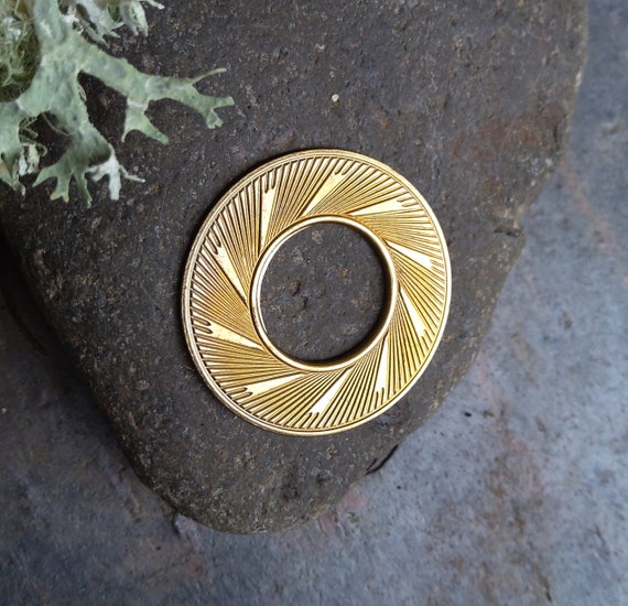 Raw Brass Art Nouveau Medalion Small Made in the USA