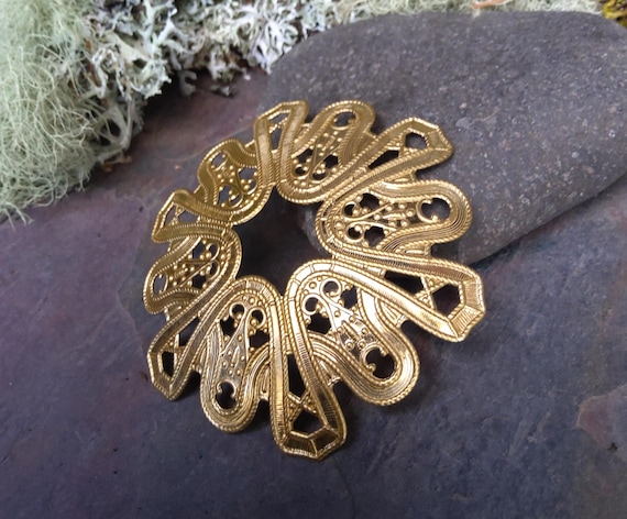 Raw Brass Medalion Extra Large Made in the USA