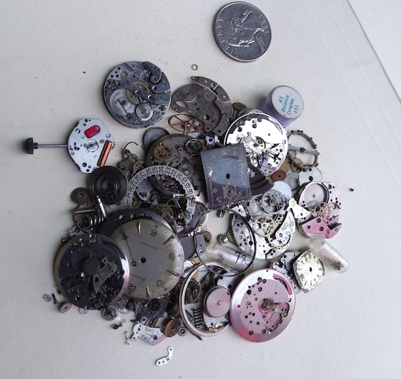 Watch Parts Movements and Faces Lot 18