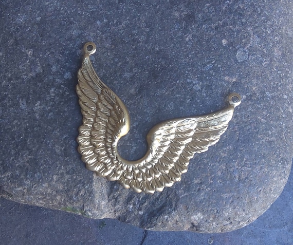 Raw Brass Stamping Golden Tiny Wings
