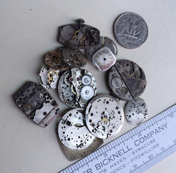 Watch Parts Movements and Faces Lot 1