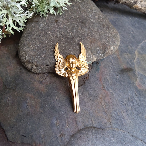 Raw Brass Stamping Angel Small