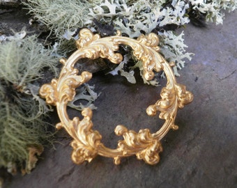 Raw Brass Stamping Wreath Frame