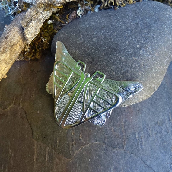 The Twisted Eye Silver Plated Stamping Big Butterfly Made in the USA