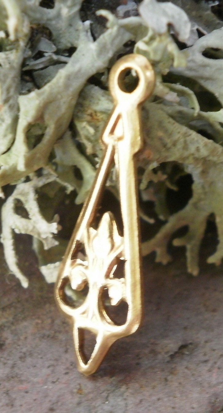 Raw Brass Stamping Teeny Tiny Droplet