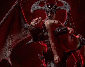 Señor Supremo Alado Infernal – Figura personalizada a escala 1/6 • Diorama demoníaco pintado a mano