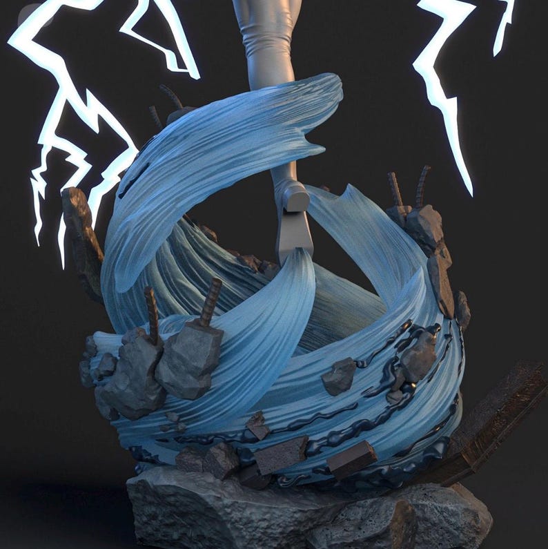 Electric Ascendant Female Statue – Resin Figurine Hand-painted - Etsy