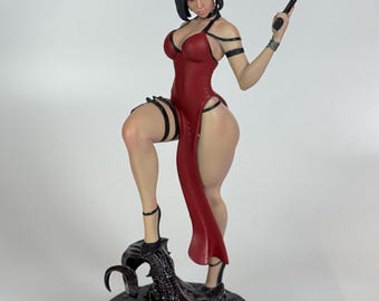 Hand Painted Female Assassin Figurine – 3D Printed Resin Statue, 1:6