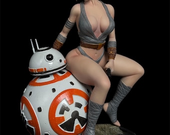 Jedi Beschützer Pin-Up Rey Figur | 1/8 handbemalt