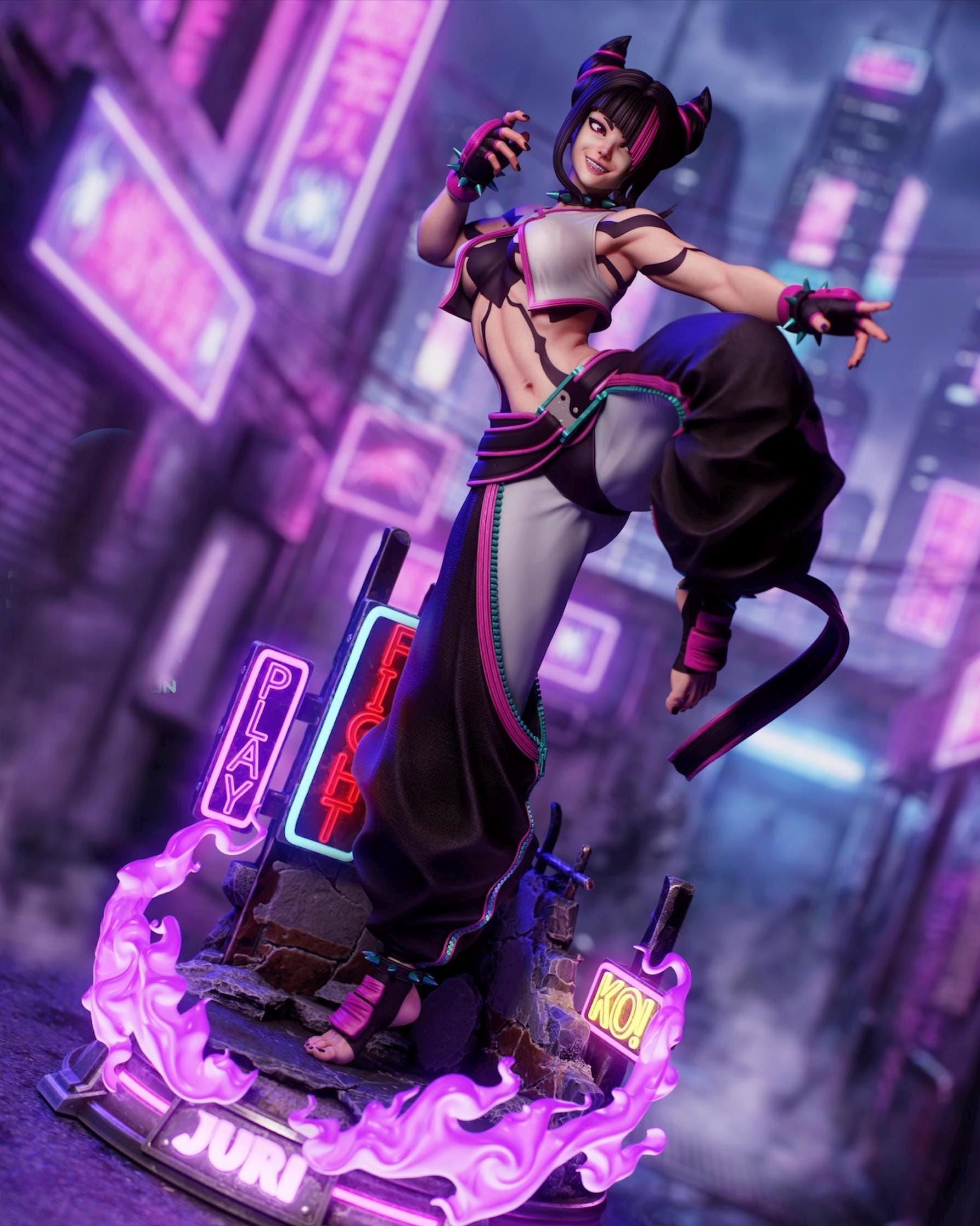 Street fighter juri figurine - Etsy 日本