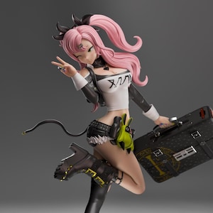 Custom Figurine of Devil-Chic Courier Girl – Painted 1/6 Scale Resin Statue