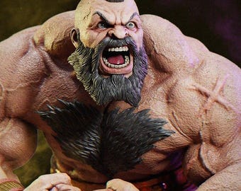 Figura de acción Muscle Grappler pintada a mano a escala 1/6