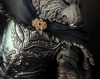 Wolf-Helmed Warrior with Greatsword | 30cm