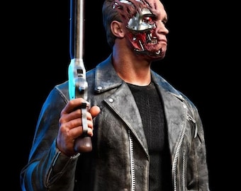 Hand-Painted Cyborg Terminator Warrior Resin Statue 1/6 Scale Battle-Damaged Sci-Fi Figurine