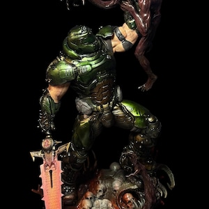 Hand-Painted Sci-Fi Warrior Figurine