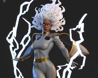 Electric Ascendant Female Statue – Resin Figurine Hand-Painted