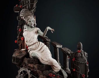 Braut des Monsters – Statue: Individuelle Fantasy-Figur im Maßstab 1:6, handbemalt