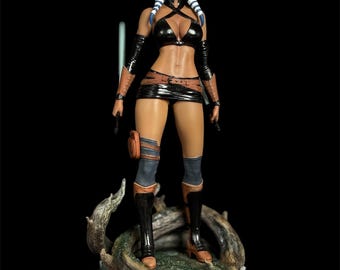 Custom Alien Warrior Woman Figurine – 1/6 Scale Hand Painted Statue